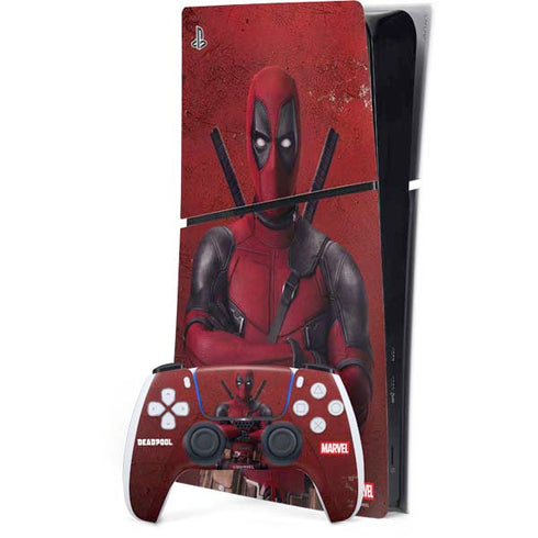 Marvel Deadpool Legacy Deadpool Red Poster PlayStation PS5 Skins